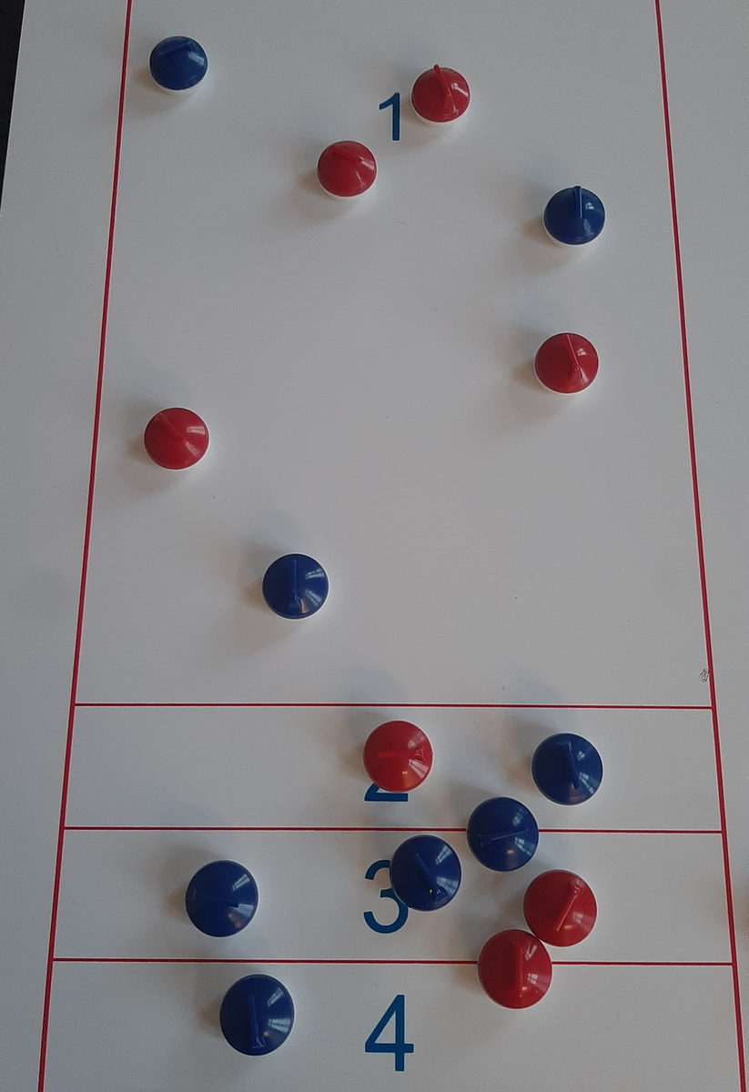 So wird Tisch-Curling gespielt